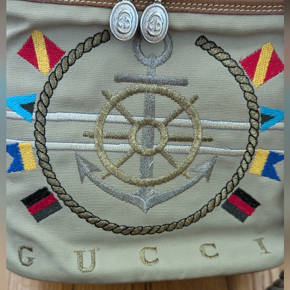 Vintage Gucci Maritime Motif Bag and Wallet Set - Picture 4 of 17
